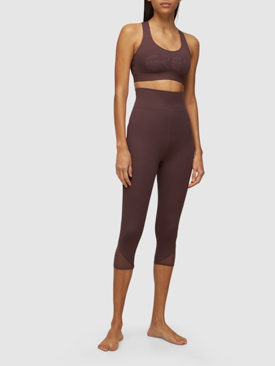 Sporty stretch jersey logo bralette - Thumbnail 2