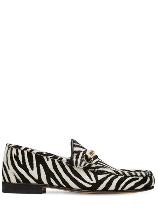 Zebra loafers best sale