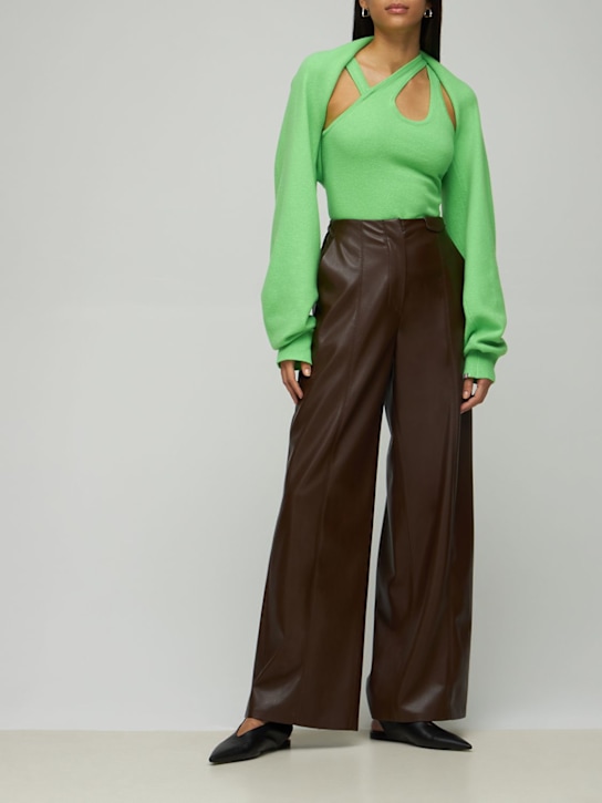 Extreme Cashmere: Top asimmetrico Raver in misto cashmere - Verde - women_1 | Luisa Via Roma