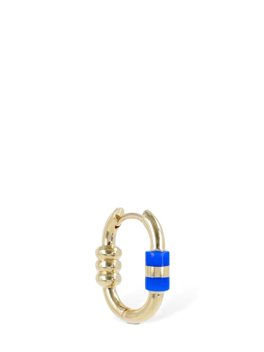 Maria Black: 14kt gold Vertigo 12 mono earring - Gold/Blue - women_0 | Luisa Via Roma
