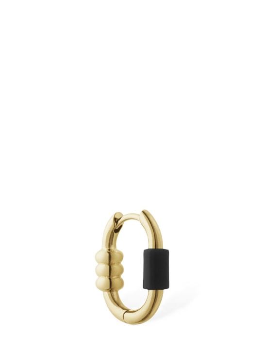 Maria Black: 14kt gold Vertigo 12 mono earring - Gold/Black - women_0 | Luisa Via Roma