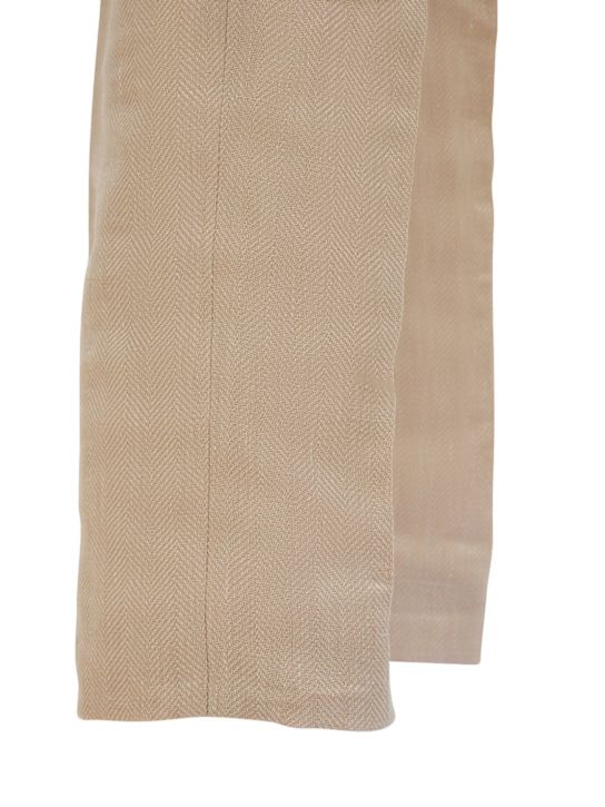 Brunello Cucinelli: Double breast linen blend suit - Sand - men_7 | Luisa Via Roma