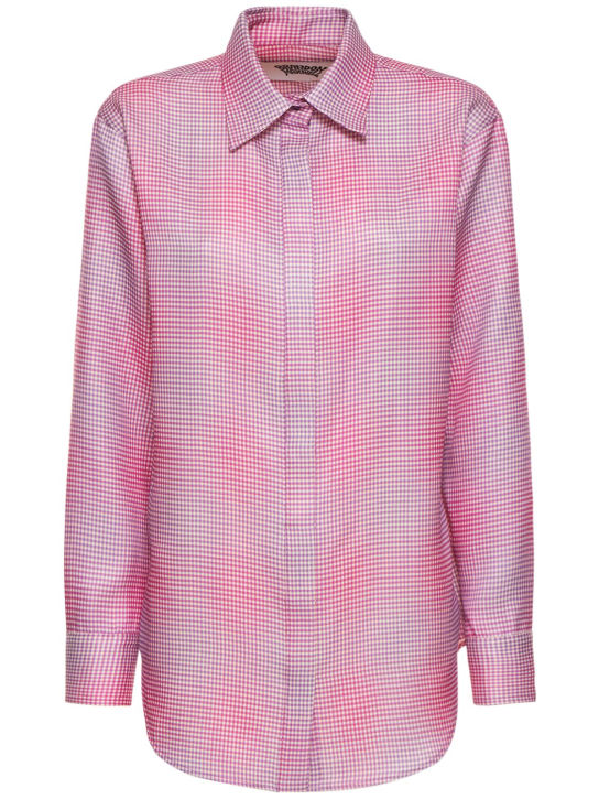 Brandon Maxwell: The boyfriend double Mikado long shirt - Multicolor - women_0 | Luisa Via Roma