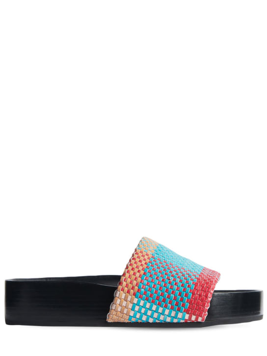 CO: ウーブンレザースライドサンダル 20mm - マルチカラー - women_0 | Luisa Via Roma