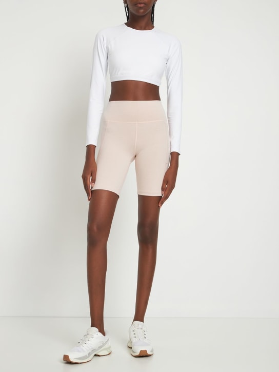 Sweaty Betty: Super Sculpt 8" stretch tech bike shorts - Pink - women_1 | Luisa Via Roma