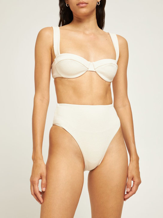Ziah: '90s高腰圈绒比基尼泳裤 - 白色 - women_1 | Luisa Via Roma