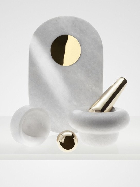 Tom Dixon: Pilon & mortier en marbre - Blanc - ecraft_1 | Luisa Via Roma