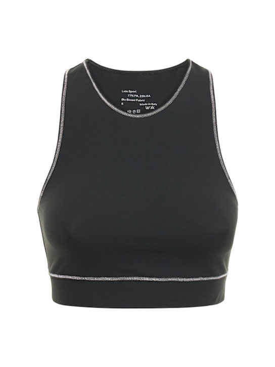 Lido: 圆领弹力科技织物运动内衣 - 灰色 - women_0 | Luisa Via Roma