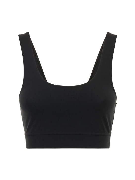 Lido: Scoop stretch tech bra top - Black - women_0 | Luisa Via Roma