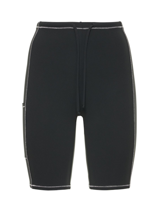 Lido: ハイライズストレッチバイクショートパンツ - グレー - women_0 | Luisa Via Roma