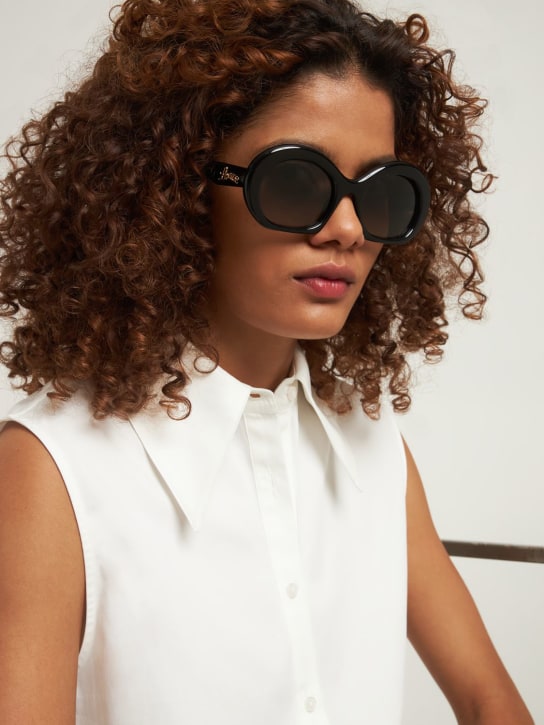 Gafas de sol oversize de acetato con logo Loewe Mujer Luisaviaroma