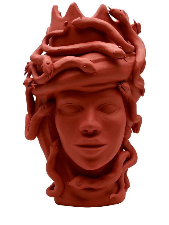 Ovo Idee E Manufatti: Sculpture en céramique Medusa - Rouge - ecraft_0 | Luisa Via Roma