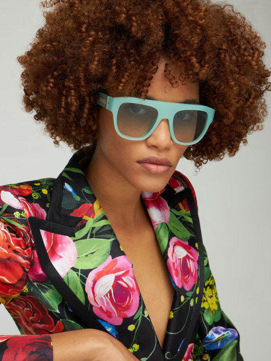 Dolce&Gabbana: Renaissance oversized acetate sunglasses - Nane - women_1 | Luisa Via Roma