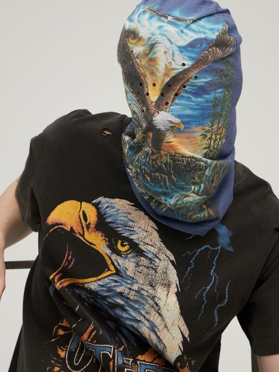 Black Brand Los Angeles: Máscara Soaring Eagle estampada con capucha - Multicolor - men_1 | Luisa Via Roma