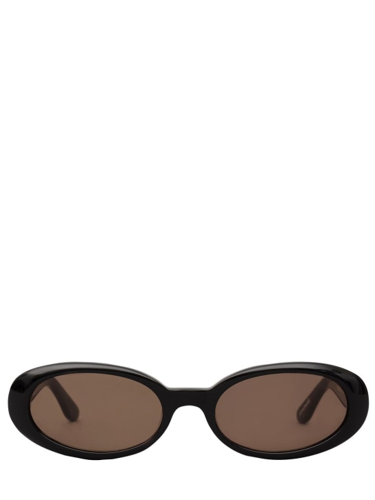 DMY Studios: Valentina oval acetate sunglasses - Siyah/Kahverengi - women_0 | Luisa Via Roma