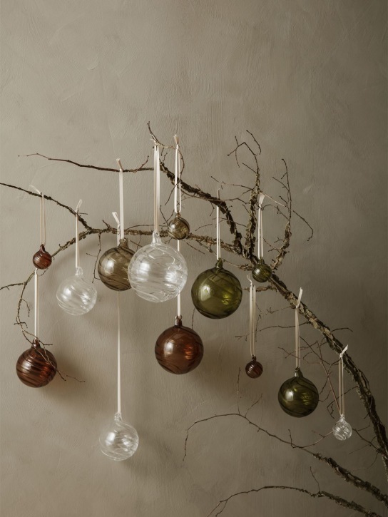 Ferm Living: Set of 4 Twirl ornaments - Renkli - ecraft_1 | Luisa Via Roma