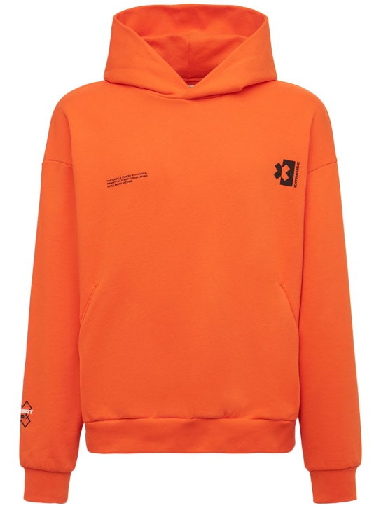 Pangaia: Sweat à capuche en coton Pangaia X Extreme E - Orange - men_0 | Luisa Via Roma