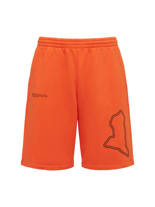 Pangaia: Shorts Pangaia X Extreme E de algodón - Naranja - men_0 | Luisa Via Roma