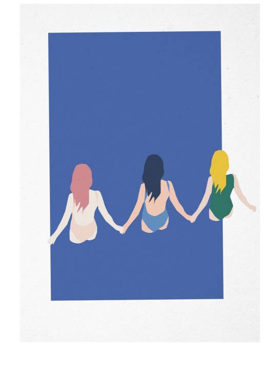 Paper Collective: WANDDEKORATION "GIRLS" - Blau - ecraft_0 | Luisa Via Roma