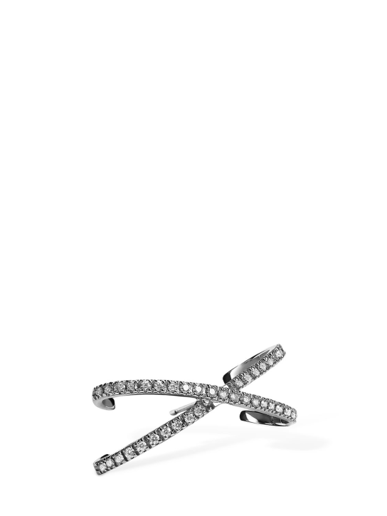 INBILICO: Mono boucle d'oreille en diamants et or 18 K X - Silver/Diamond - women_0 | Luisa Via Roma