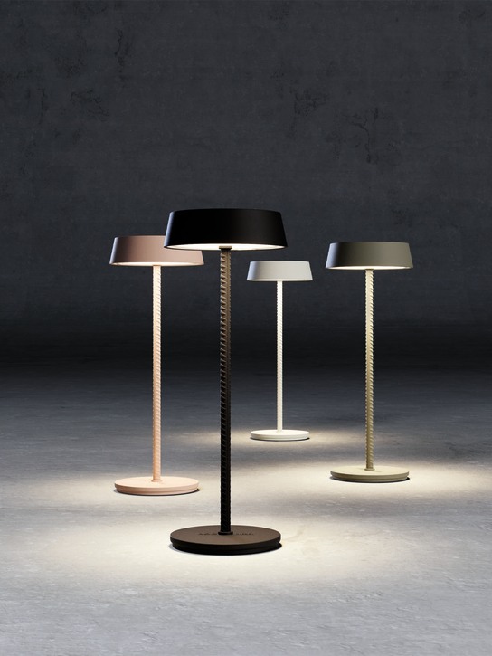 Diesel Living With Lodes: Rod cordless table lamp - Soft Pink - ecraft_1 | Luisa Via Roma