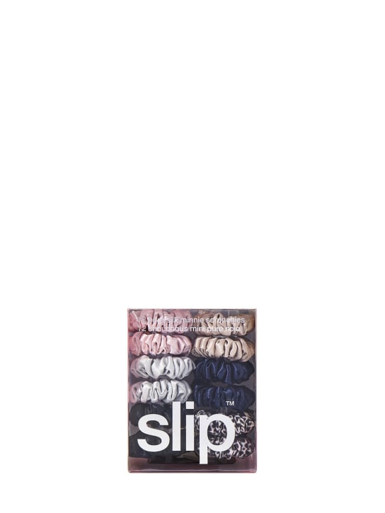 Slip: Set of 12 Mini pure silk scrunchies - Classic - beauty-women_0 | Luisa Via Roma