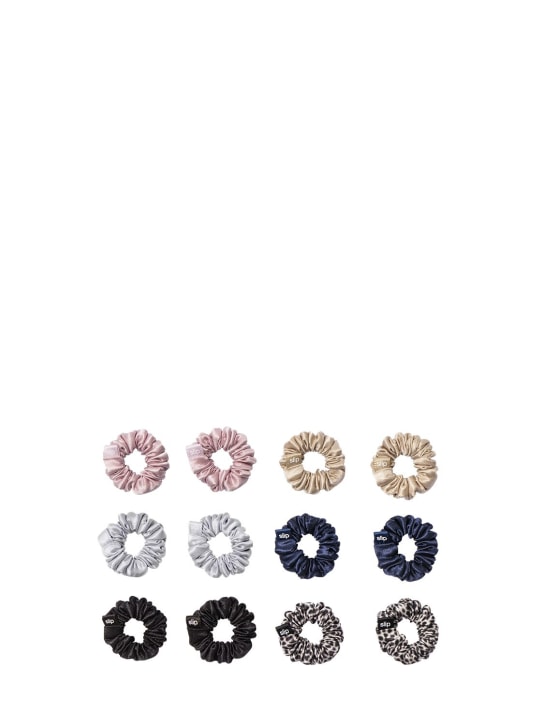 Slip: Set of 12 Mini pure silk scrunchies - Classic - beauty-women_1 | Luisa Via Roma