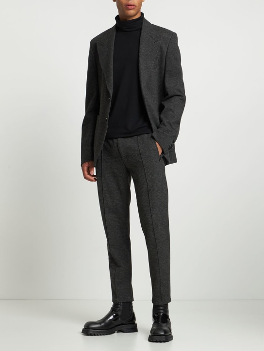 Dolce&Gabbana: Single breasted tech jacket - Black - men_1 | Luisa Via Roma