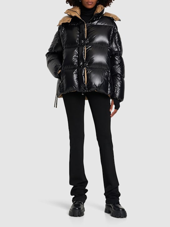 Moncler: Piumino Parana in nylon - Nero - women_1 | Luisa Via Roma