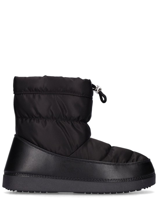 Giuseppe Zanotti: Nylon & faux leather lace-up boots - men_0 | Luisa Via Roma