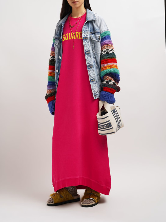 Dsquared2: Vestido sudadera de algodón jersey con logo - women_1 | Luisa Via Roma