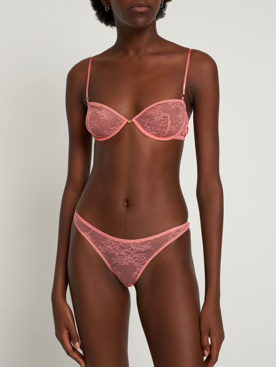 Stella McCartney: 蕾丝文胸 - 粉色 - women_1 | Luisa Via Roma