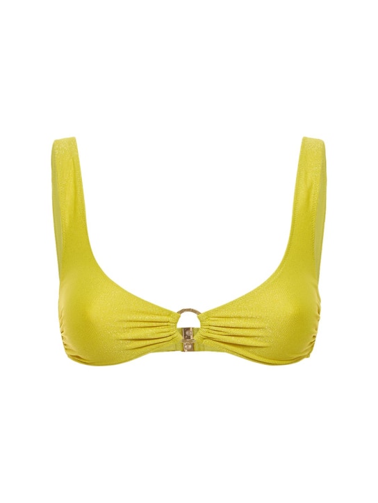Stella McCartney: Glitter bikini top - Yellow - women_0 | Luisa Via Roma