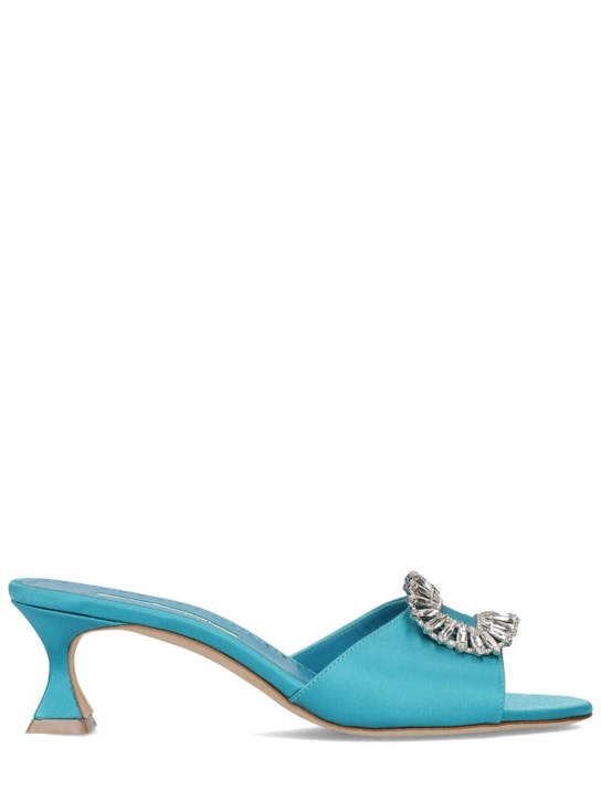 50mm Laalita embellished satin mules - Thumbnail 1