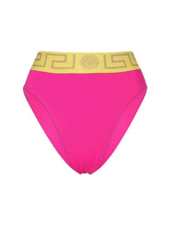 Greek Monogram high rise bikini bottoms