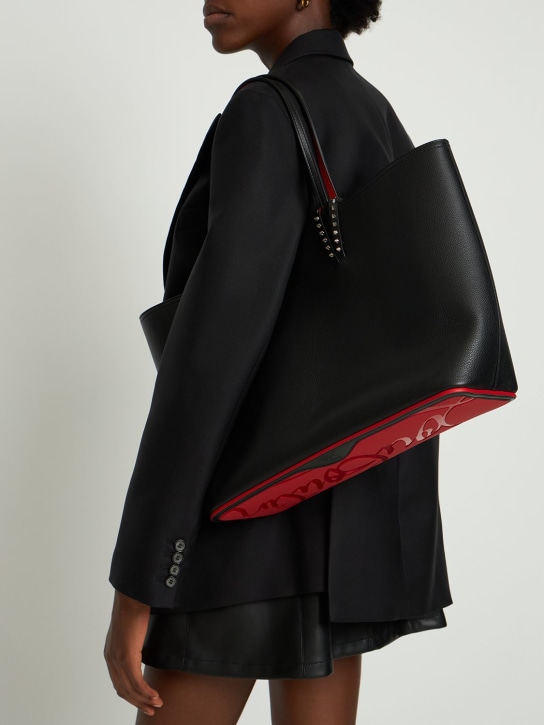 Christian Louboutin: Cabata grained leather tote bag - Black - women_1 | Luisa Via Roma