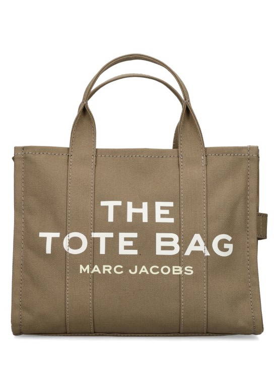 Marc Jacobs: Sac en toile de coton The Medium Tote - Slate Green - women_0 | Luisa Via Roma