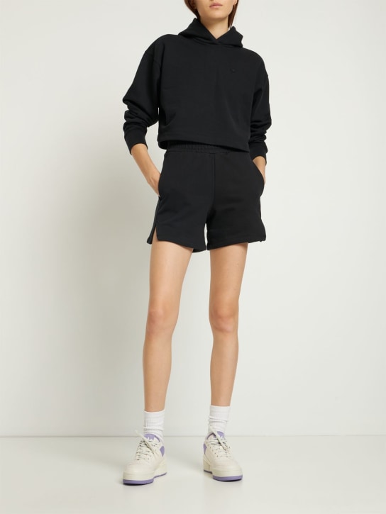 adidas Originals: Cotton blend cropped hoodie - women_1 | Luisa Via Roma