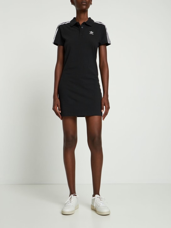 adidas Originals: Fitted cotton blend t-shirt dress - women_1 | Luisa Via Roma