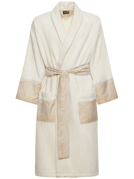 Roberto Cavalli: Royal Gold shawl collar bath robe - Gold - men_0 | Luisa Via Roma