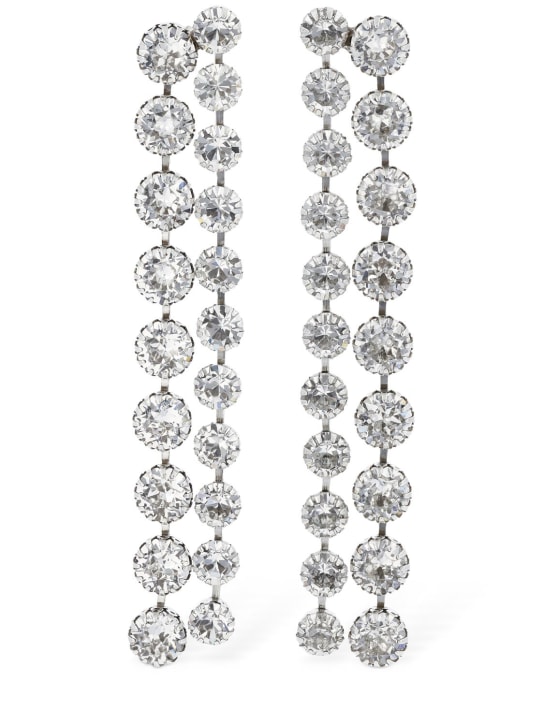 Isabel Marant: Midnight Dancin crystal earrings - Silver - women_0 | Luisa Via Roma