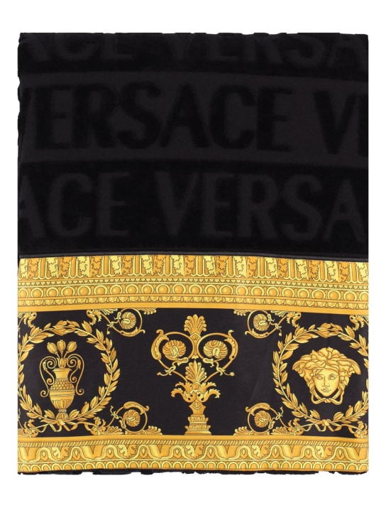 Versace: Toalla de algodón - Nero-nero - ecraft_0 | Luisa Via Roma