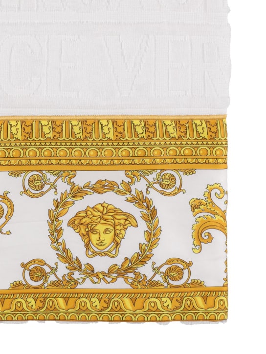Versace: Pamuklu el havlusu - Beyaz/Altın - ecraft_1 | Luisa Via Roma