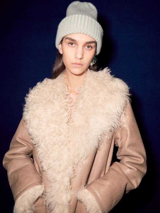 Shearling long coat - Thumbnail 2