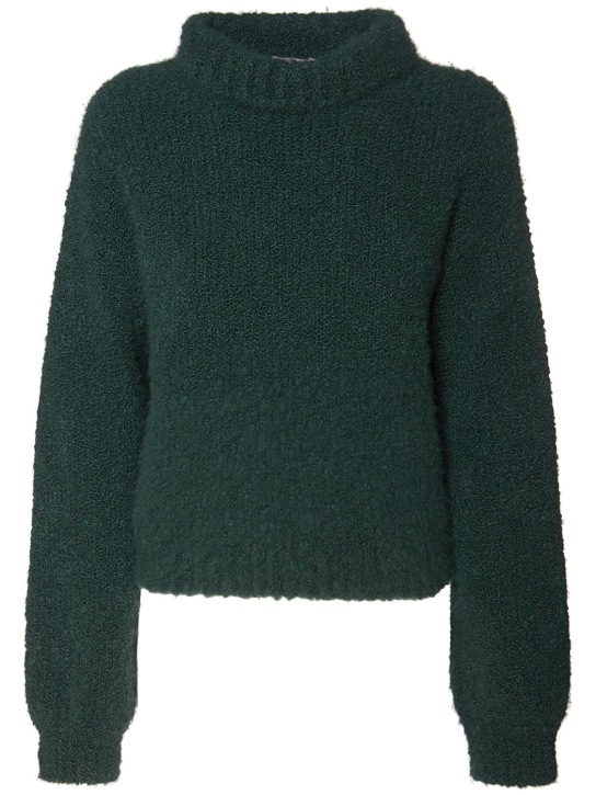Agnona: Cashmere & silk brushed bouclé sweater - women_0 | Luisa Via Roma