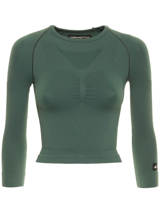 adidas Performance: Crop top Formotion in techno stretch - women_0 | Luisa Via Roma