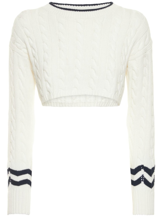 Tropic Of C: PULLOVER AUS WOLLE UND KASCHMIR, LVR EXCLUSIVE - Weiß - women_0 | Luisa Via Roma