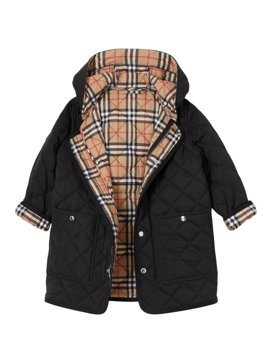Burberry: Quilted puffer jacket - Black - kids-boys_0 | Luisa Via Roma