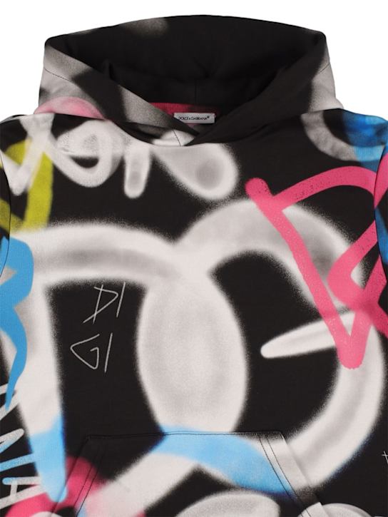 Dolce&Gabbana: コットンフーディー - マルチカラー - kids-girls_1 | Luisa Via Roma