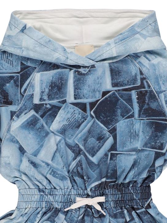 Emporio Armani: オーガニックコットンワンピース - ブルー - kids-girls_1 | Luisa Via Roma